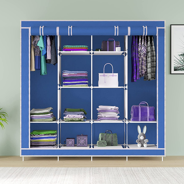 Armario práctico armario dormitorio resina armario simple modular armario  de almacenamiento de ropa ahorro de espacio armario 72.0 x 18.5 x 57.9 in