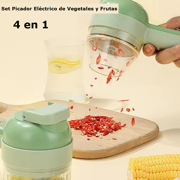 Set Picador Eléctrico de Vegetales y Frutas –